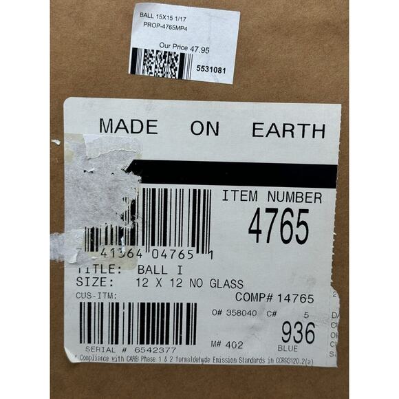 Michael Mullan 15x15 Black Wood Framed Museum Art Print Titled - Ball - Picture 7 of 9